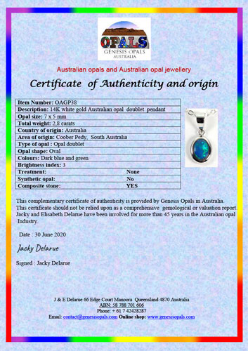 Exemple Certificat d'origine