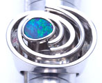 Sterling silver opal ring