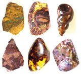 Spécimens opale précieuse polis