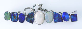 bracelet opale en argent