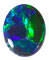 Opale noire massive taillée