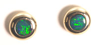 14k gold opal stud earrings #OAGE26