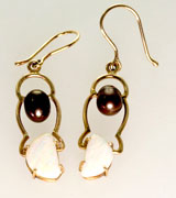 10k gold Fish Hook Dangle earrings #TGE1