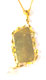 18k gold pendant with a solid crystal opal