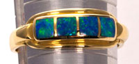 Bague en Or 18 carats avec 4 opales massives incrustées GOIR25