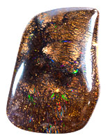 Polished boulder opal matrix specimen #PMS8