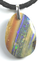 Solid Australian boulder opal pendant