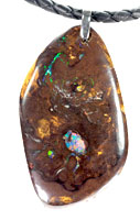 Boulder matrix opal pendant
