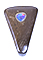Solid boulder stone pendant with a solid opal inlay